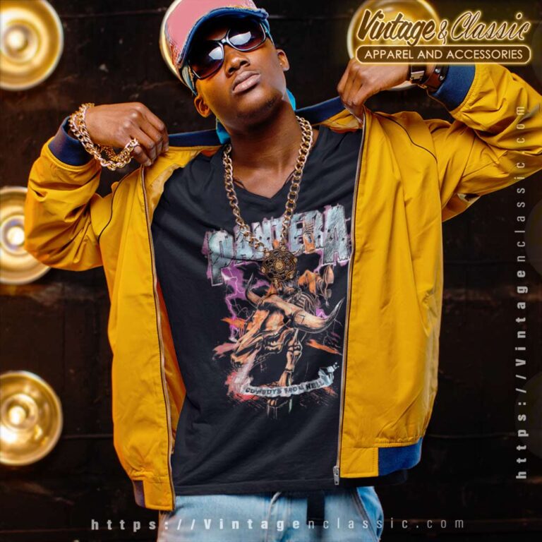 Pantera Shirt Album Cowboys From Hell Riding Skeleton V Neck TShirt Pantera Shirt Album Cowboys From Hell Riding Skeleton V Neck TShirt