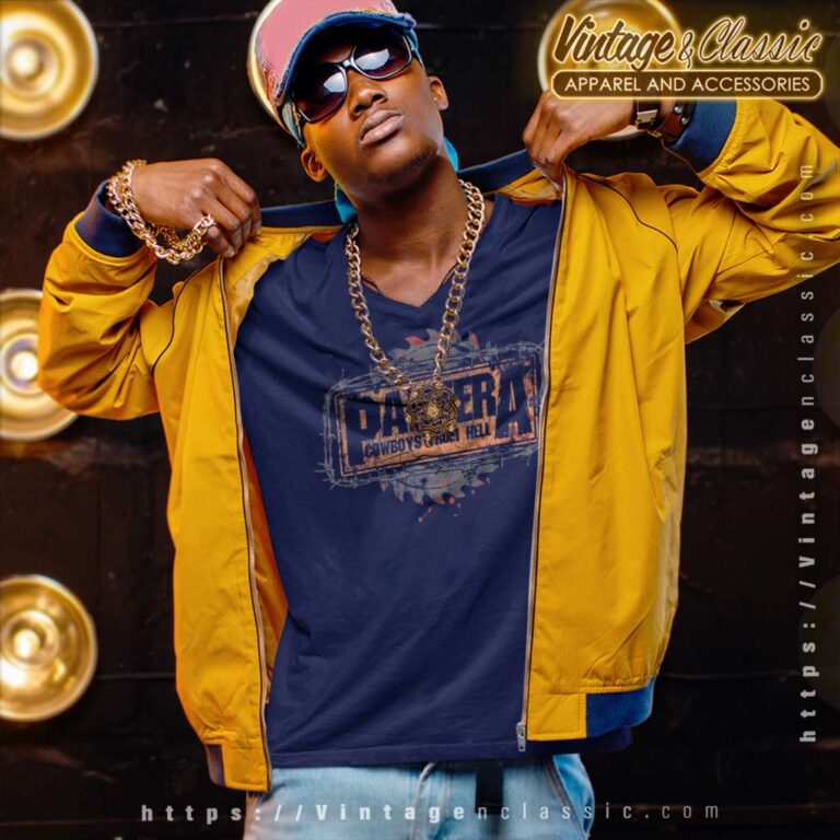 Pantera Shirt Album Cowboys From Hell Saw Logo V Neck TShirt Pantera Shirt Album Cowboys From Hell Saw Logo V Neck TShirt