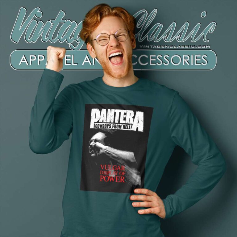 Pantera Shirt Album Vulgar Display Of Power Long Sleeve Tee Pantera Shirt Album Vulgar Display Of Power Long Sleeve Tee