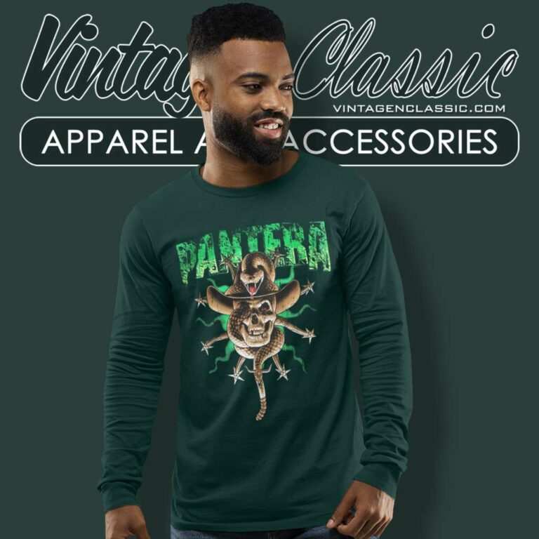 Pantera Snakes Skull Vintage Long Sleeve Tee Pantera Snakes Skull Vintage Long Sleeve Tee