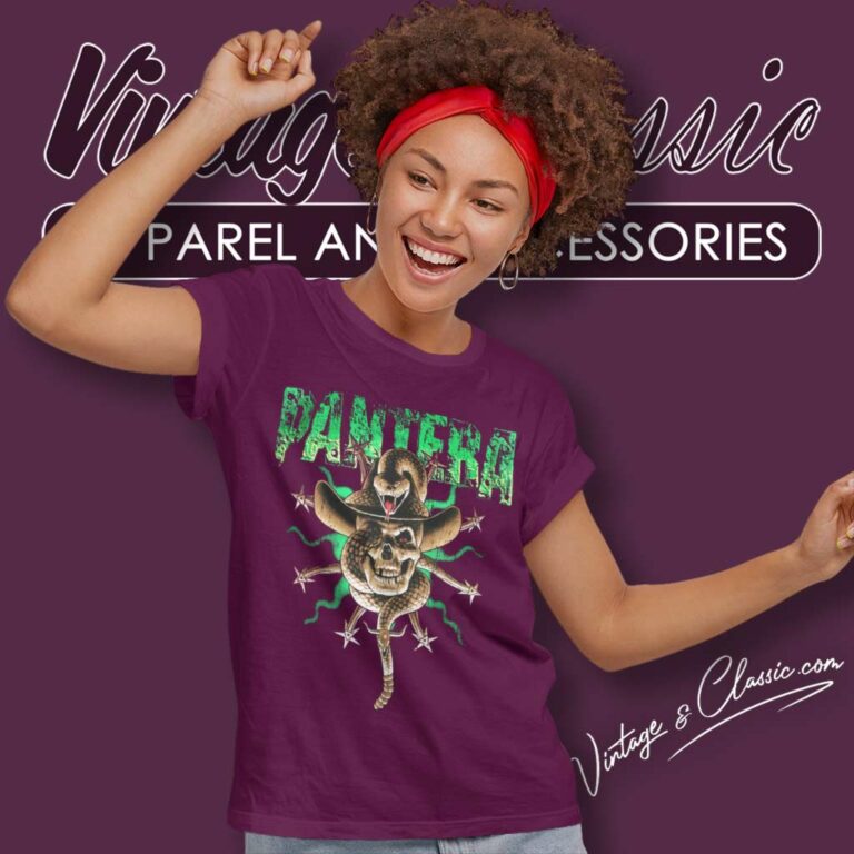 Pantera Snakes Skull Vintage Women TShirt Pantera Snakes Skull Vintage Women TShirt