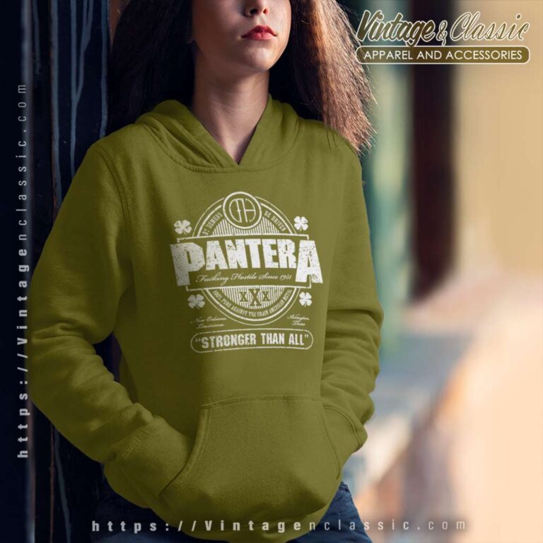 Pantera Stronger Than All Beer Mat Hoodie Pantera Stronger Than All Beer Mat Hoodie