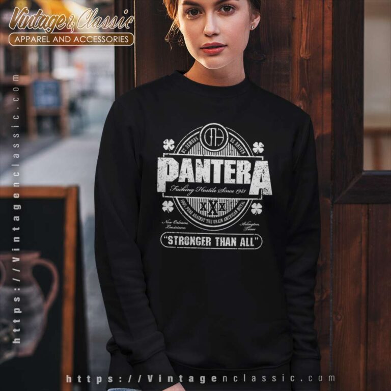 Pantera Stronger Than All Beer Mat Sweatshirt Pantera Stronger Than All Beer Mat Sweatshirt