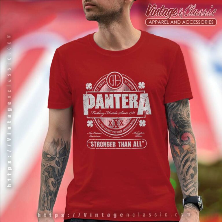 Pantera Stronger Than All Beer Mat T Shirt Pantera Stronger Than All Beer Mat T Shirt
