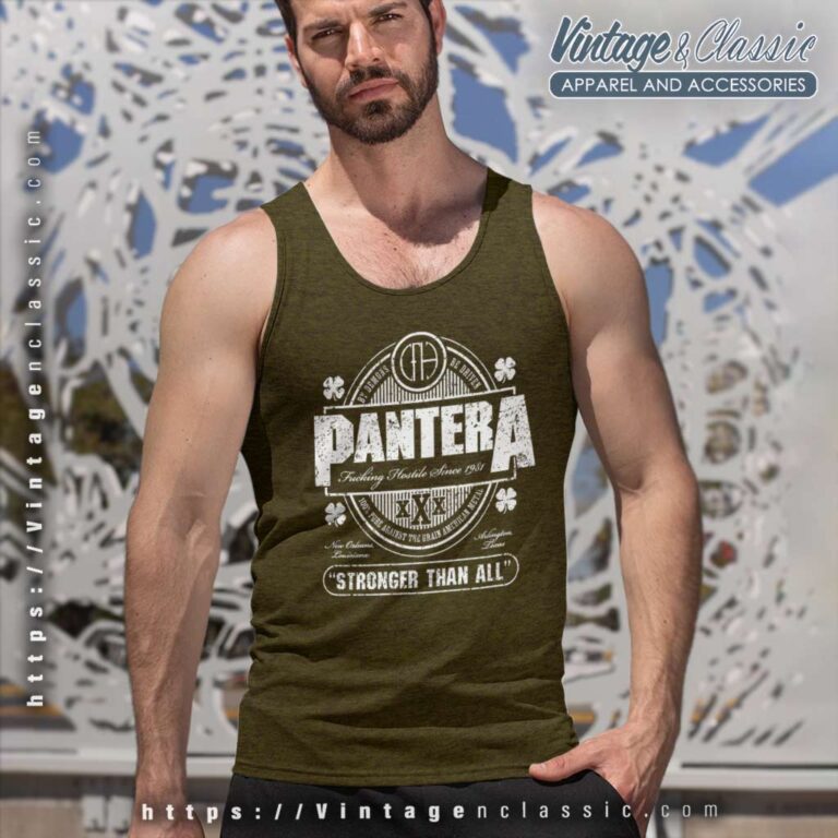 Pantera Stronger Than All Beer Mat Tank Top Racerback Pantera Stronger Than All Beer Mat Tank Top Racerback