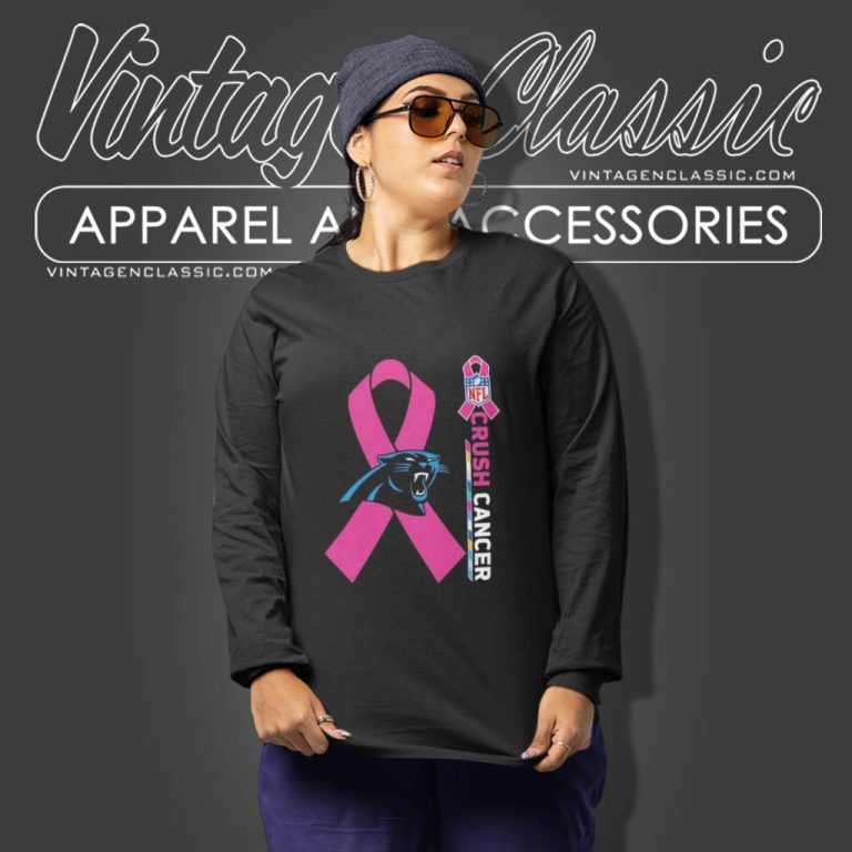Panthers Nfl Crush Cancer 2023 Long Sleeve Tee Panthers Nfl Crush Cancer 2023 Long Sleeve Tee