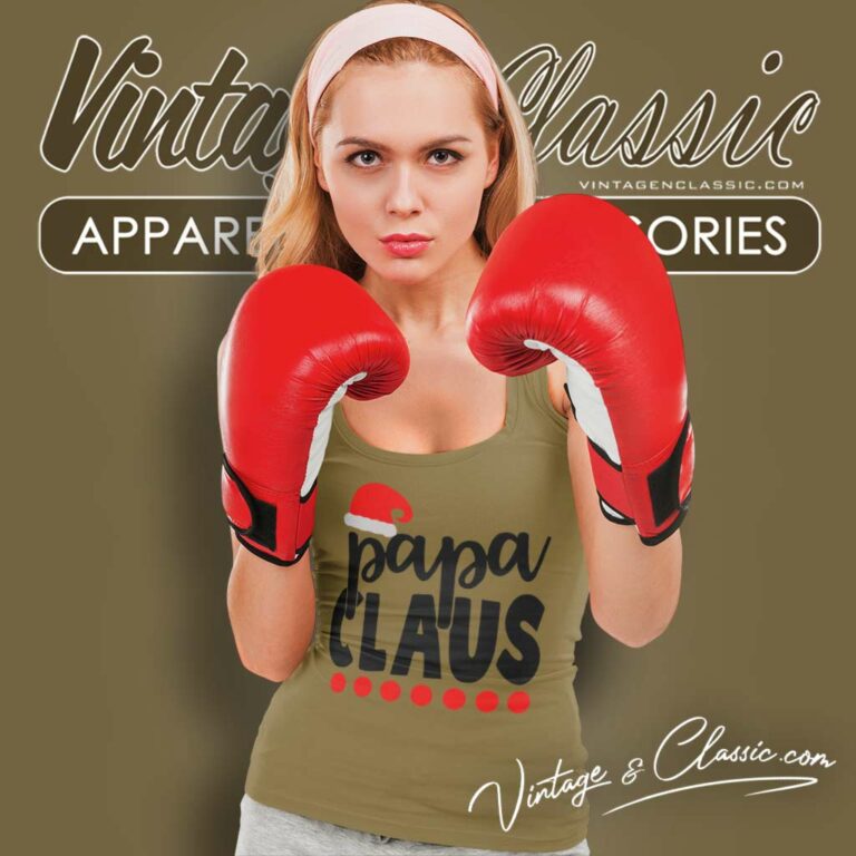 Papa Claus Santa Papa Christmas Tank Top Racerback Papa Claus Santa Papa Christmas Tank Top Racerback