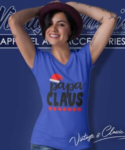 Papa Claus Santa Papa Christmas Shirt 5 Papa Claus Santa Papa Christmas V Neck TShirt