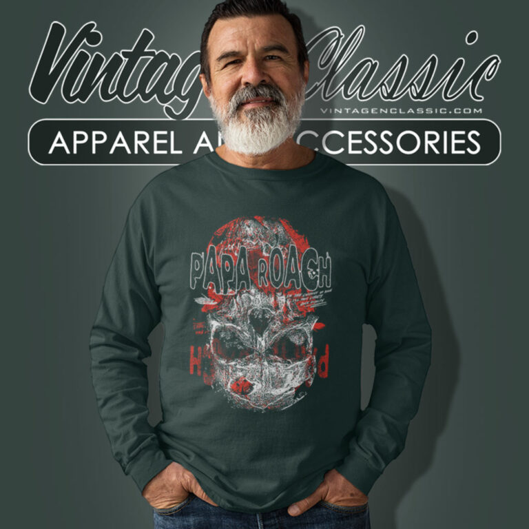 Papa Roach Shirt Red Royalty Long Sleeve Tee Papa Roach Shirt Red Royalty Long Sleeve Tee