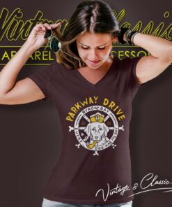 Parkway Drive Funny Dog V Neck TShirt