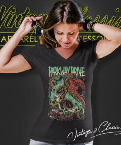 Parkway Drive Sharktopus V Neck TShirt
