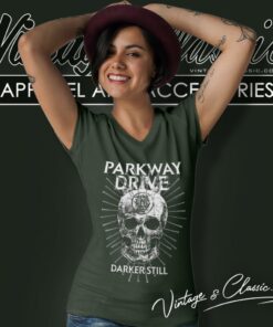 Parkway Drive Smoke Skull V Neck TShirt 1