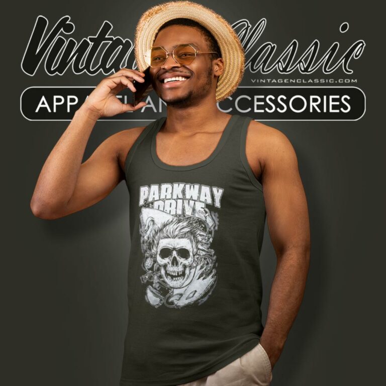 Parkway Drive Surfer Skull Tank Top Racerback Parkway Drive Surfer Skull Tank Top Racerback