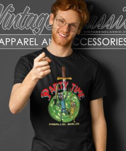 Party Time Rick And Morty Parallel World Adventure Time T Shirt