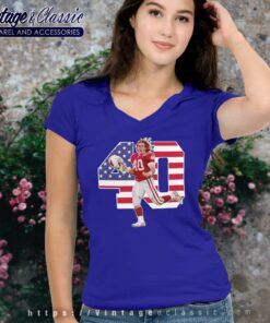 Pat Tillman Arizona Cardinals V Neck TShirt
