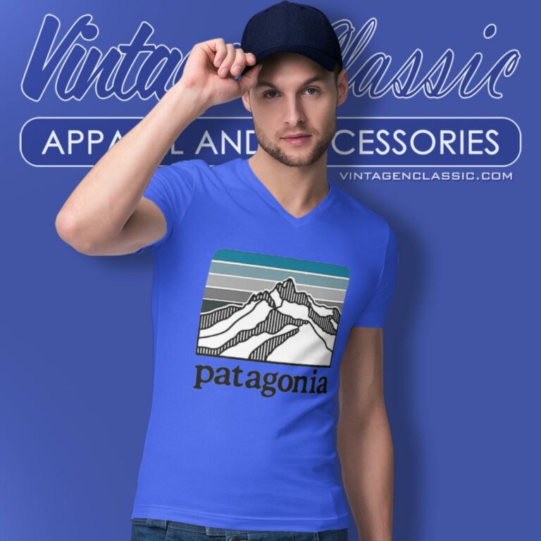 Patagonia Line Logo V Neck TShirt Patagonia Line Logo V Neck TShirt