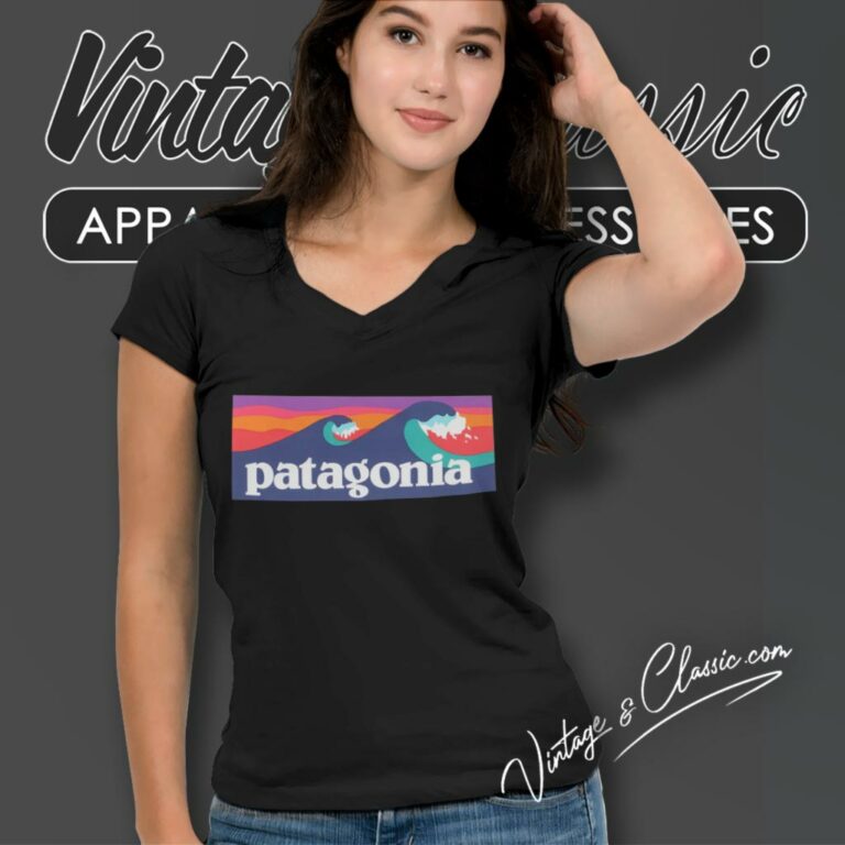 Patagonia Shirt Capilene Cool Daily Graphic V Neck TShirt Patagonia Shirt Capilene Cool Daily Graphic V Neck TShirt