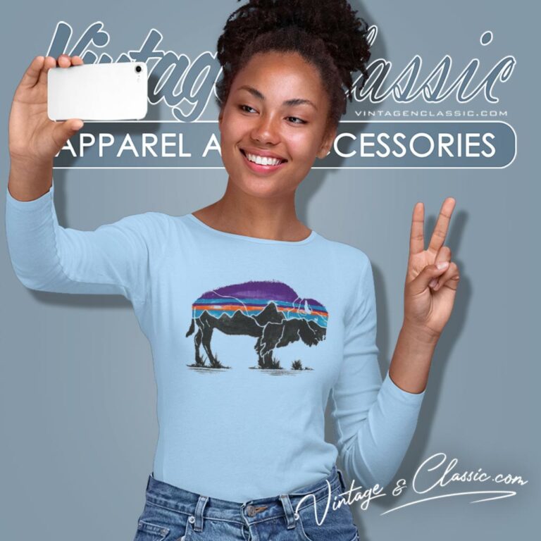 Patagonia Shirt Fitz Roy Bison Responsibili Long Sleeve Tee Patagonia Shirt Fitz Roy Bison Responsibili Long Sleeve Tee