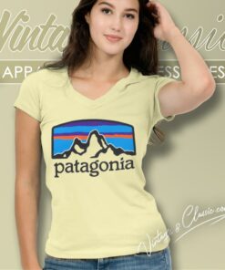 Patagonia Shirt Fitz Roy Horizons Responsibili V Neck TShirt