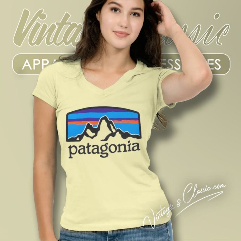 Patagonia Shirt Fitz Roy Horizons Responsibili V Neck TShirt Patagonia Shirt Fitz Roy Horizons Responsibili V Neck TShirt