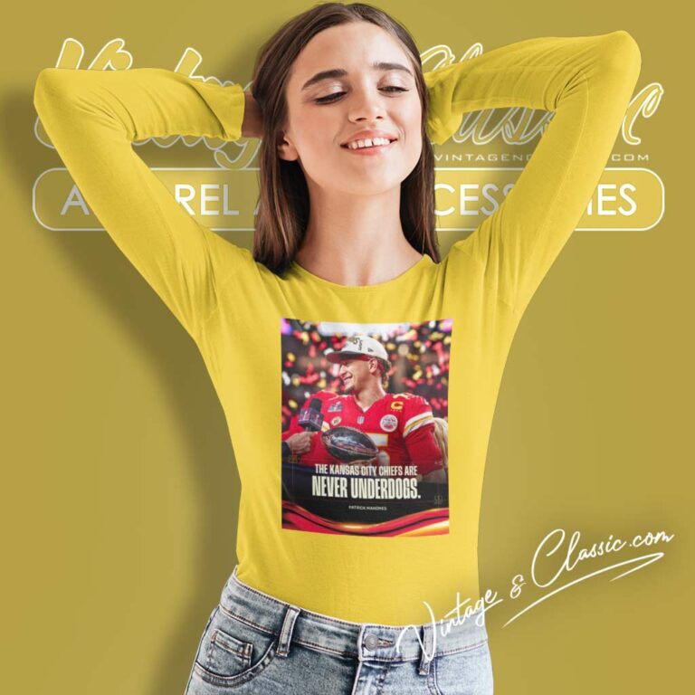 Patrick Mahomes Poster Shirt Chiefs Never Understood Long Sleeve Tee Patrick Mahomes Poster Shirt Chiefs Never Understood Long Sleeve Tee