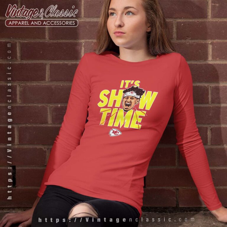 Patrick Mahomes Red Its Showtime Longsleeves Patrick Mahomes Red Its Showtime Longsleeves