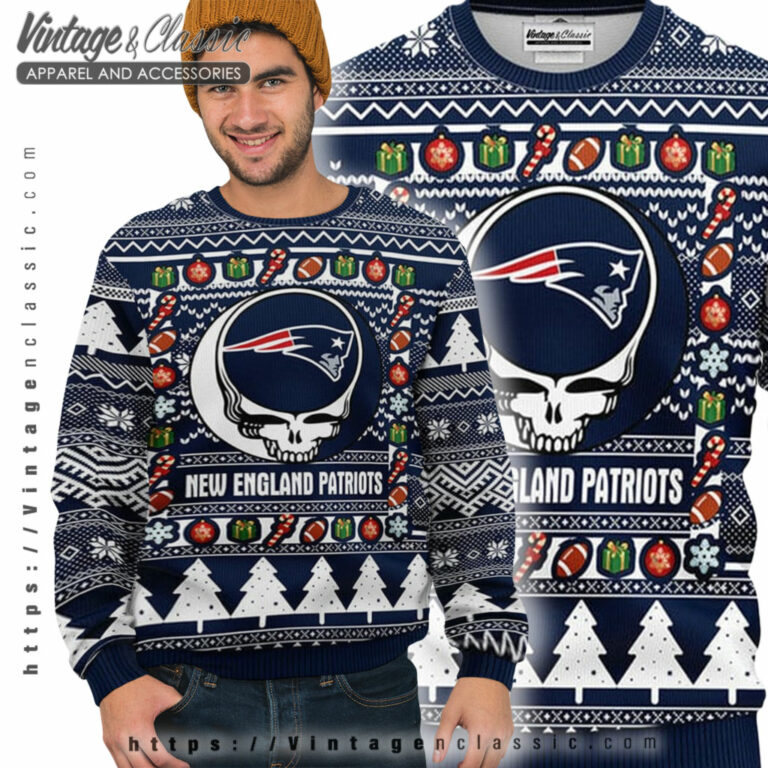 Patriots Grateful Dead Ugly Sweater Ugly Sweater Patriots Grateful Dead Ugly Sweater Ugly Sweater