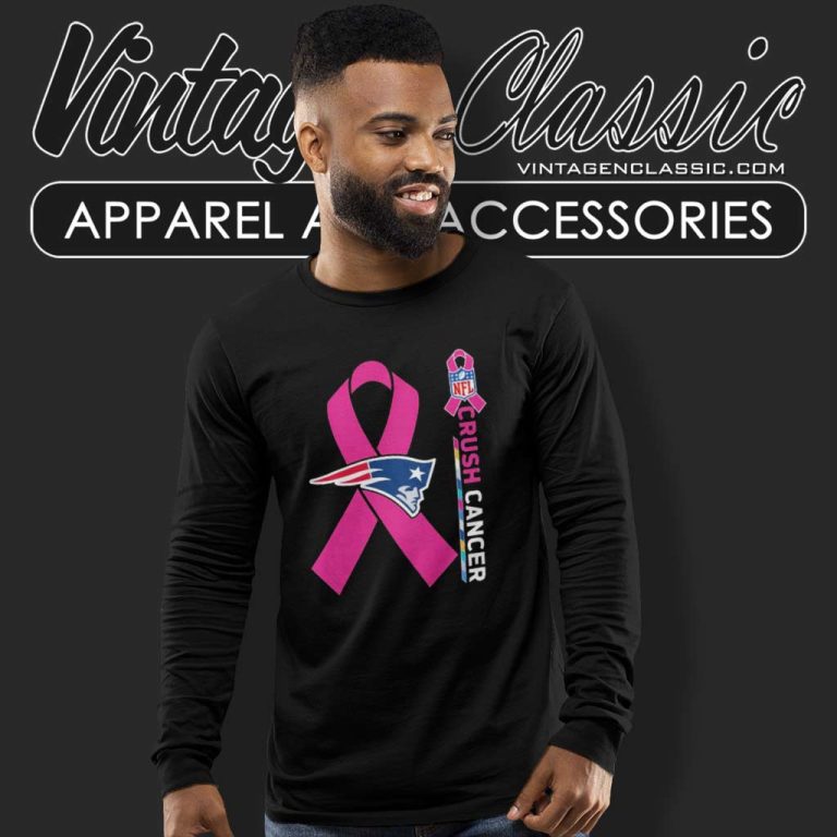 Patriots Nfl Crush Cancer 2023 Long Sleeve Tee Patriots Nfl Crush Cancer 2023 Long Sleeve Tee