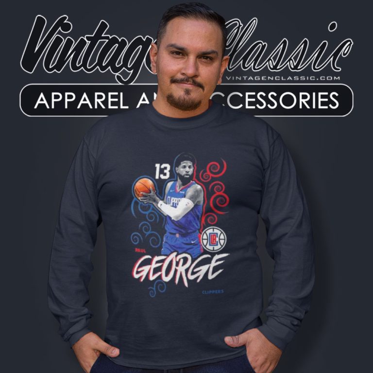 Paul George La Clippers Player Name Number Competitor Long Sleeve Tee Paul George La Clippers Player Name Number Competitor Long Sleeve Tee