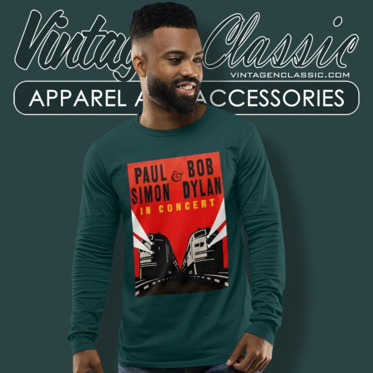 Paul Simon Bob Dylan In Concert Long Sleeve Tee Paul Simon Bob Dylan In Concert Long Sleeve Tee