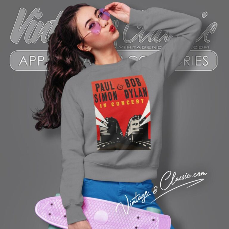 Paul Simon Bob Dylan In Concert Sweatshirt Paul Simon Bob Dylan In Concert Sweatshirt