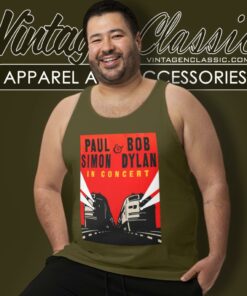 Paul Simon Bob Dylan In Concert Tank Top Racerback