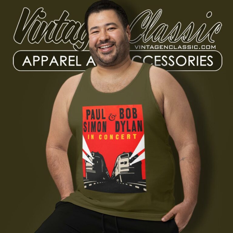 Paul Simon Bob Dylan In Concert Tank Top Racerback Paul Simon Bob Dylan In Concert Tank Top Racerback