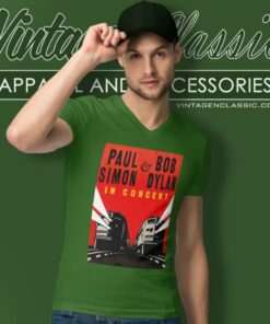 Paul Simon Bob Dylan In Concert V Neck TShirt