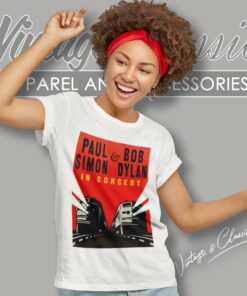 Paul Simon Bob Dylan In Concert Women T Shirt