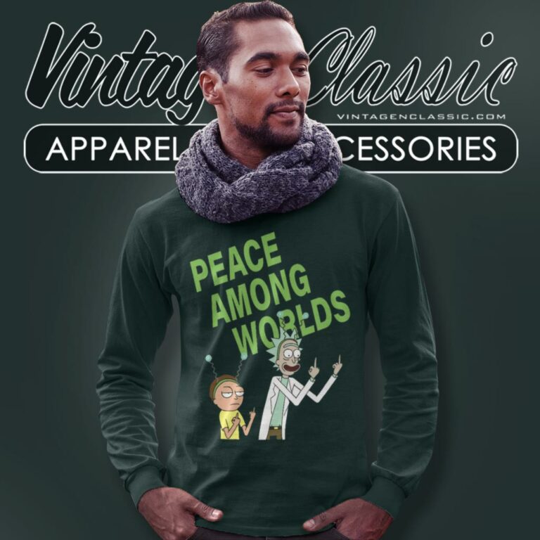 Peace Among Worlds Rick And Morty Long Sleeve Tee Peace Among Worlds Rick And Morty Long Sleeve Tee