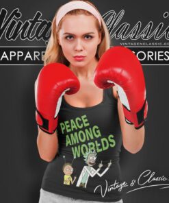 Peace Among Worlds Rick And Morty Tank Top Racerback