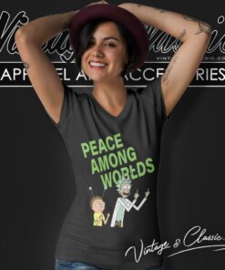 Peace Among Worlds Rick And Morty V Neck TShirt