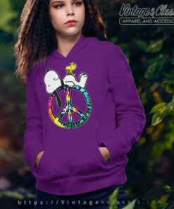 Peace And Love Hippie Sleeping Snoopy Hoodie