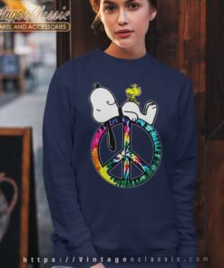 Peace And Love Hippie Sleeping Snoopy Sweatshirt