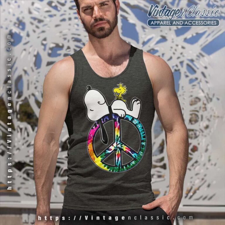 Peace And Love Hippie Sleeping Snoopy Tank Top Racerback Peace And Love Hippie Sleeping Snoopy Tank Top Racerback