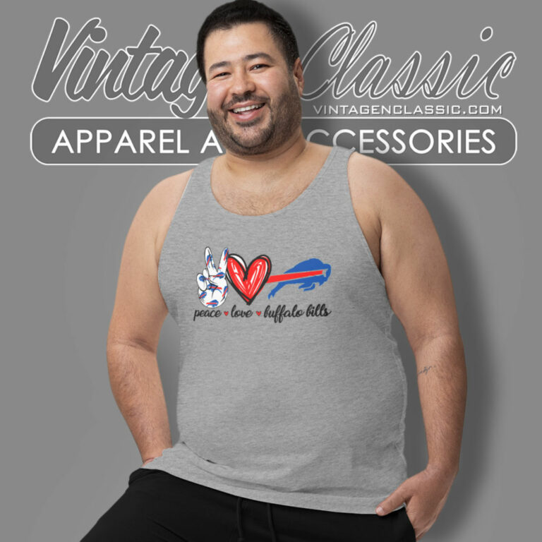 Peace Love Buffalo Bills Tank Top Racerback 1 Peace Love Buffalo Bills Tank Top Racerback 1