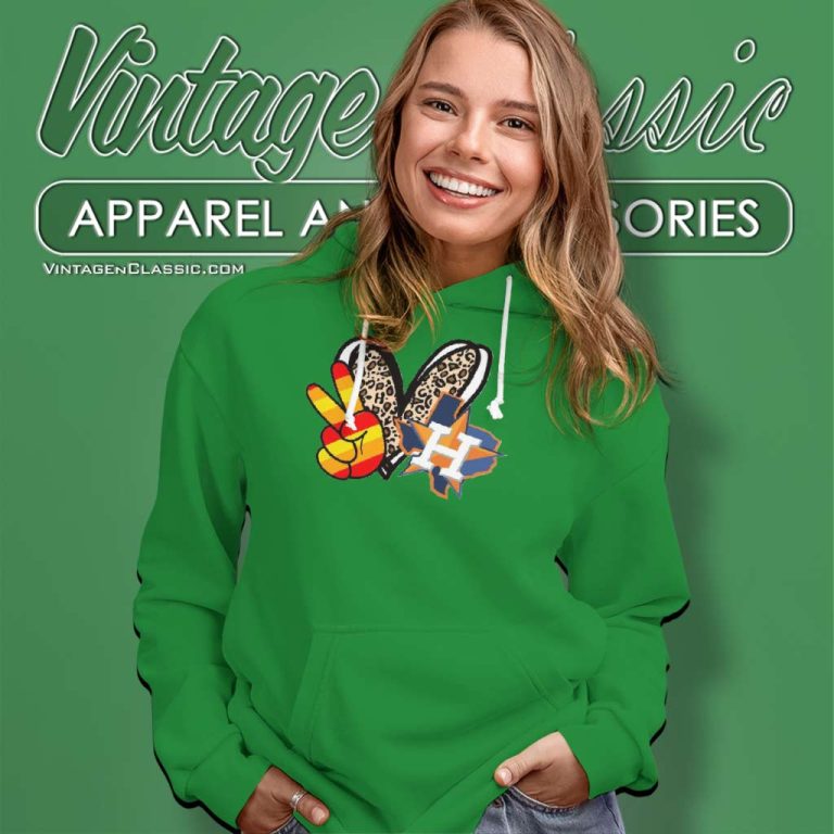 Peace Love Houston Astros Hoodie Peace Love Houston Astros Hoodie