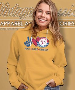 Peace Love Texas Rangers Hoodie