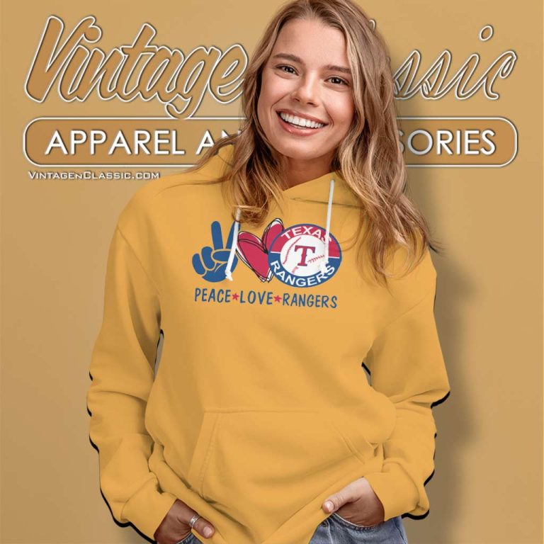 Peace Love Texas Rangers Hoodie Peace Love Texas Rangers Hoodie