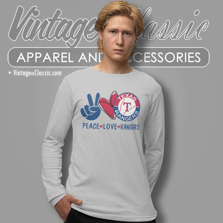 Peace Love Texas Rangers Long Sleeve Tee Peace Love Texas Rangers Long Sleeve Tee