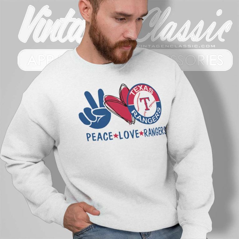 Peace Love Texas Rangers Sweatshirt Peace Love Texas Rangers Sweatshirt