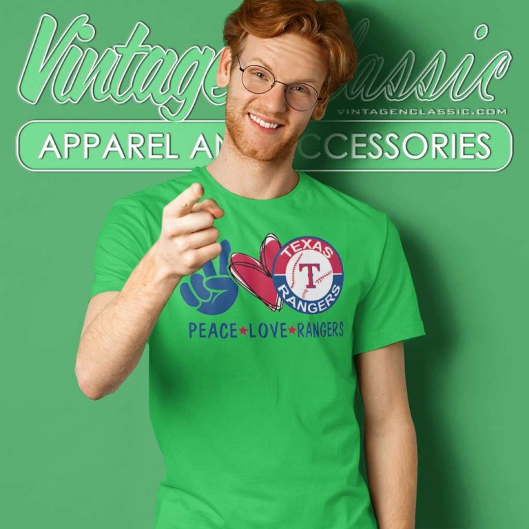 Peace Love Texas Rangers T Shirt Peace Love Texas Rangers T Shirt