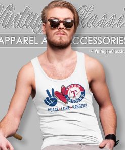 Peace Love Texas Rangers Tank Top Racerback