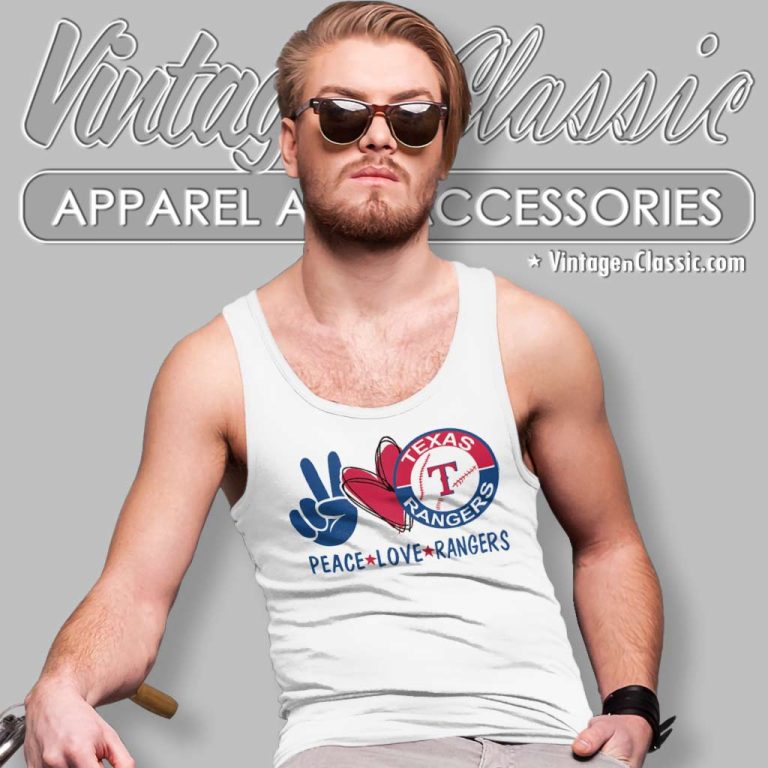 Peace Love Texas Rangers Tank Top Racerback Peace Love Texas Rangers Tank Top Racerback
